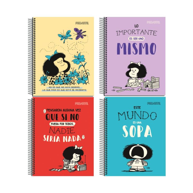 GENERICO - Pack 6 Cuadernos Proarte Tamaño Carta - Mafalda