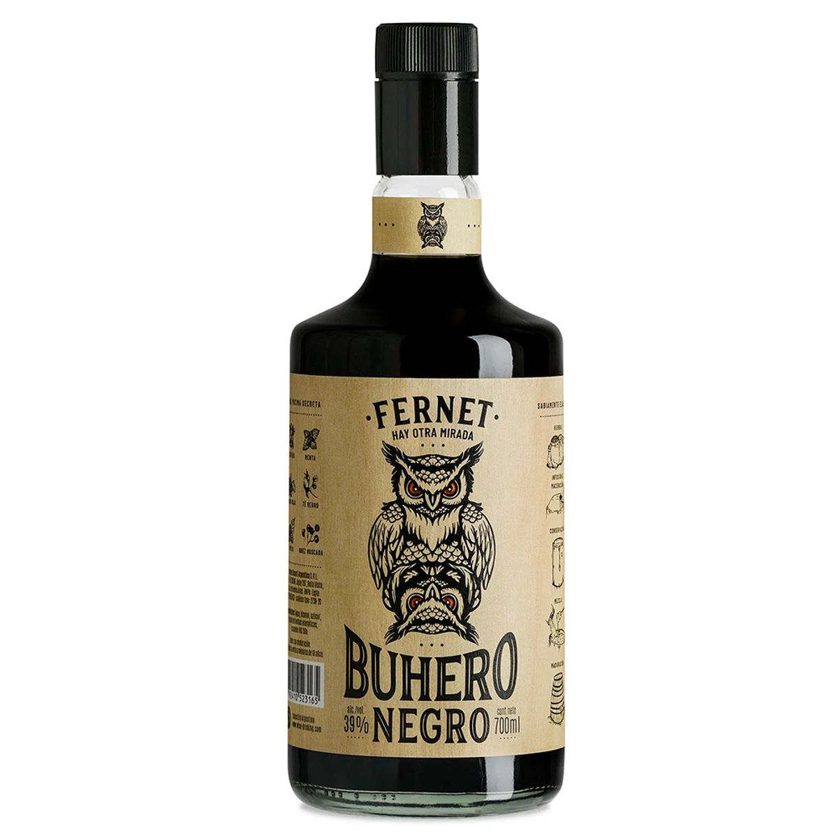 GENERICO - Licor Buhero Fernet Negro 39° 700Cc