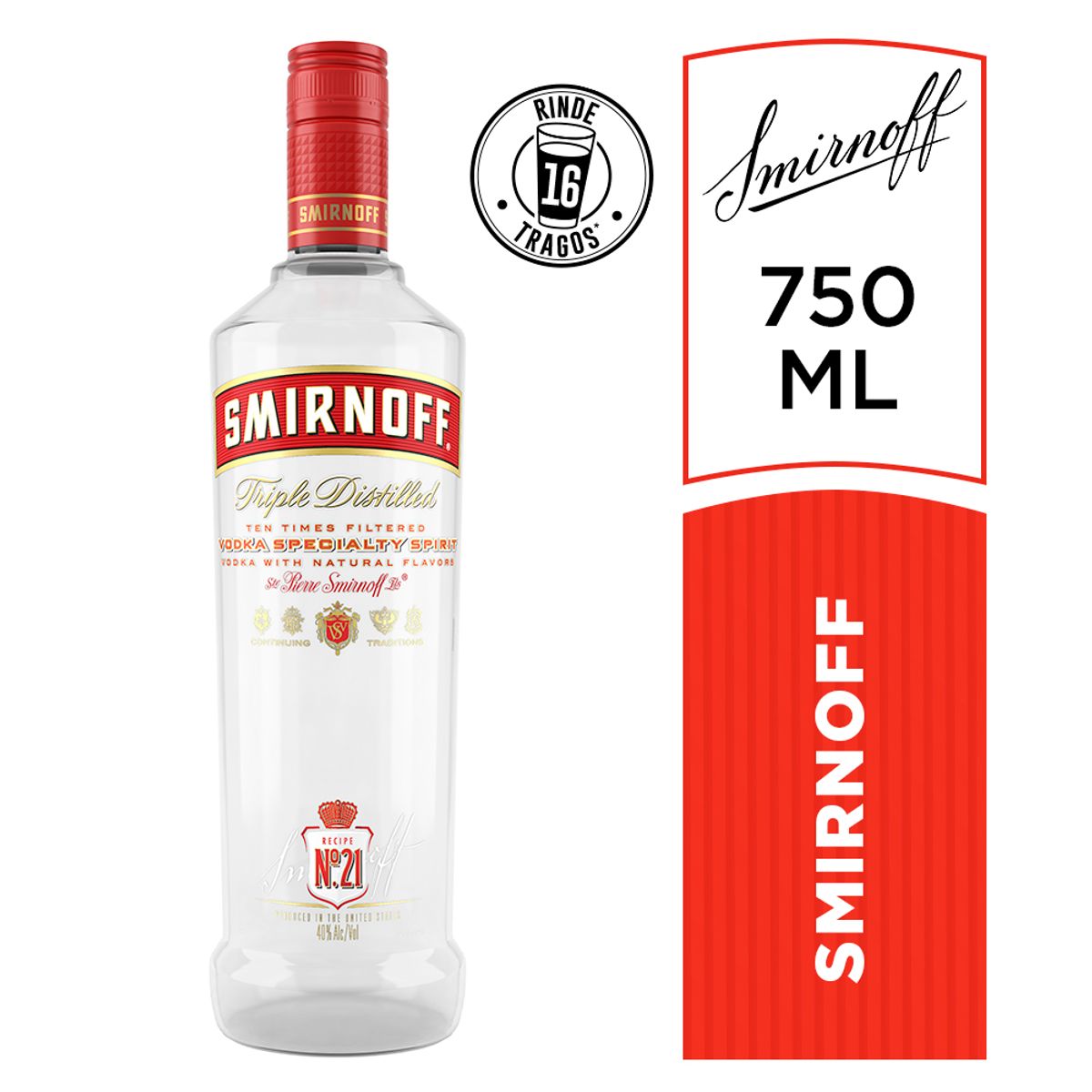 SMIRNOFF - Vodka Smirnoff N°21 750ml