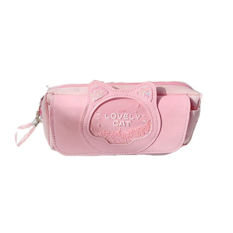 GENERICO - Hermoso Estuche Kawaii Diseño Gatito Rosado