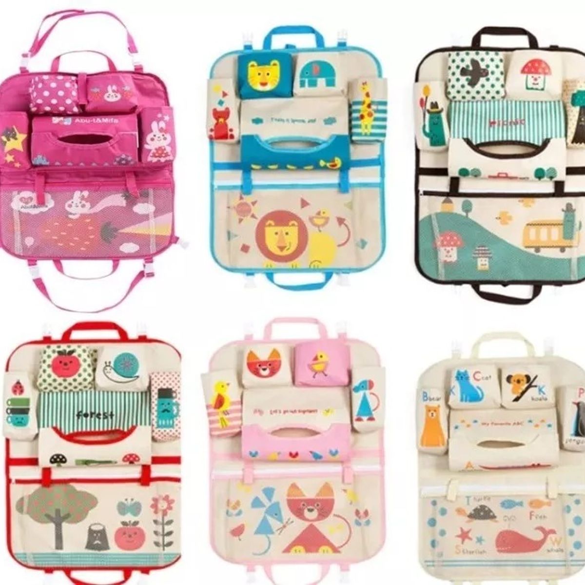 GENERICO - Organizador De Asiento Trasero Para Niño Diseños Varios