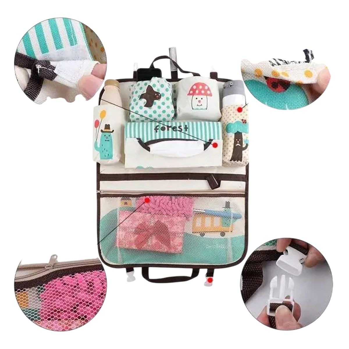 GENERICO - Organizador De Asiento Trasero Para Niño Diseños Varios