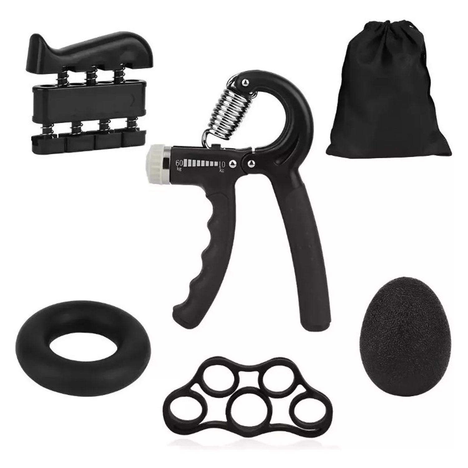 Hand Grip Set Pinza Resistencia Ejercicio Muñeca- Set 5 En 1