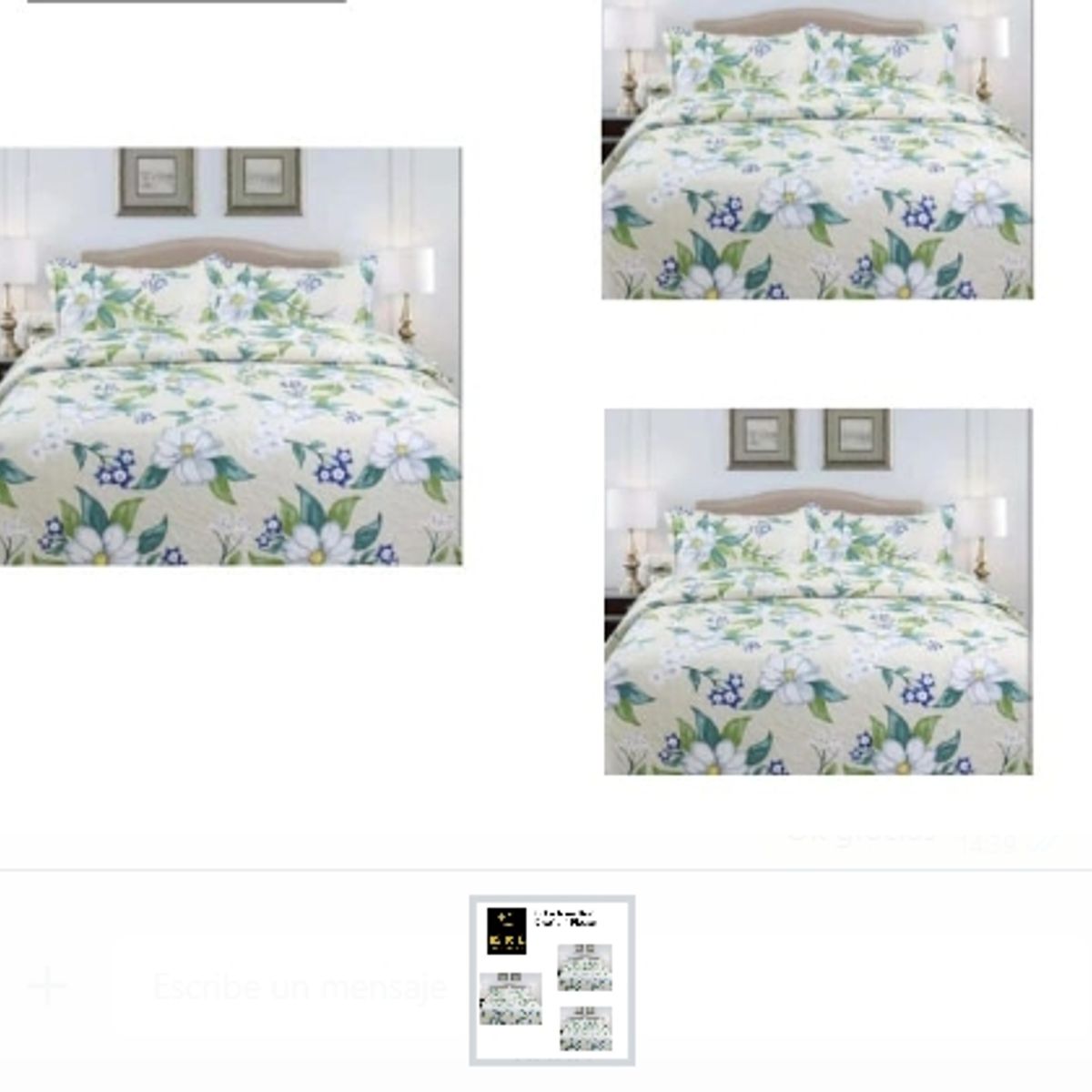 GENERICO - Cobertores King Diseño 4 Piezas Colores Surtidos