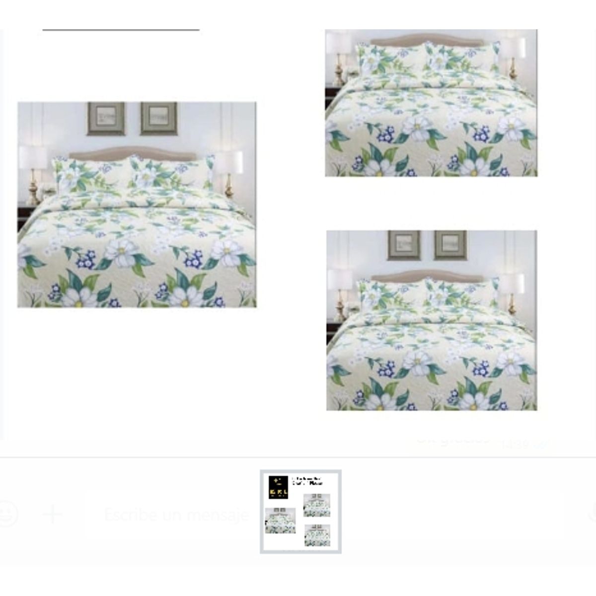 GENERICO - Cobertores King Diseño 4 Piezas Colores Surtidos