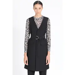 LIOLA - Chaqueta Larga Sin Mangas, Negro