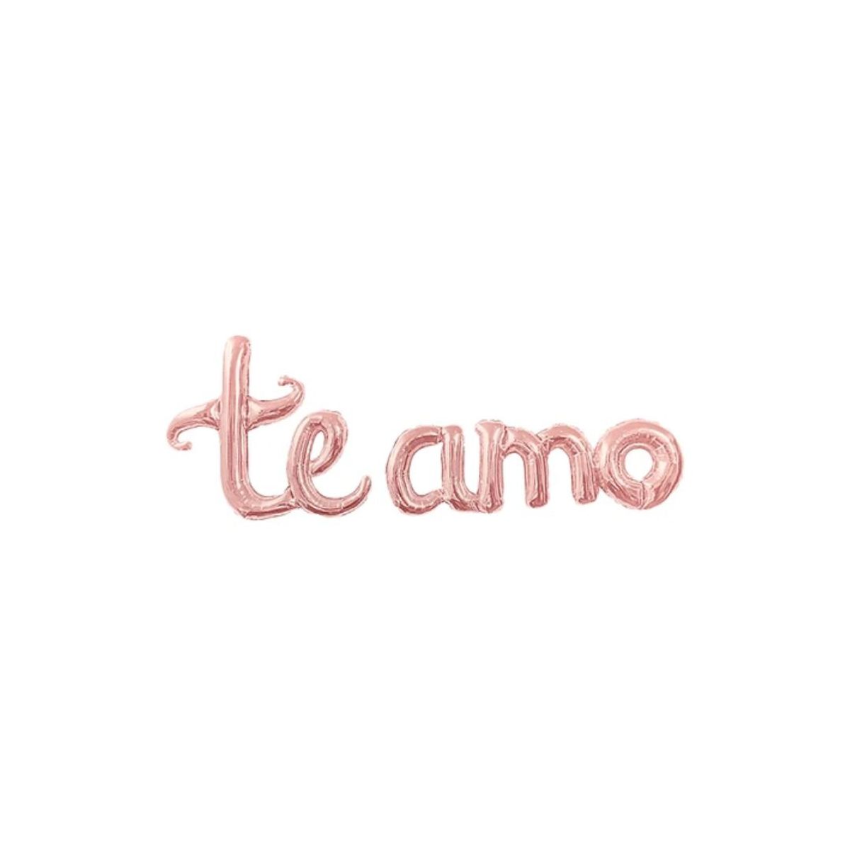 GENERICO - Globo Metálico Te Amo Oro Rosa 48X39Cm Y 77X27Cm