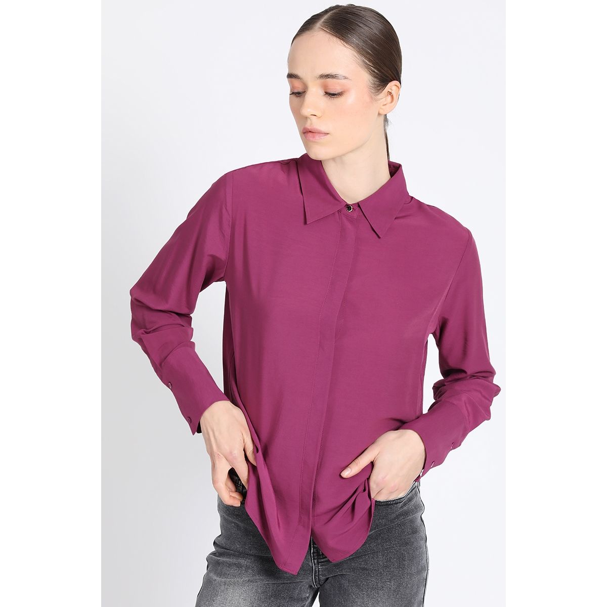LIOLA - Camisa Basica, Violeta Liola