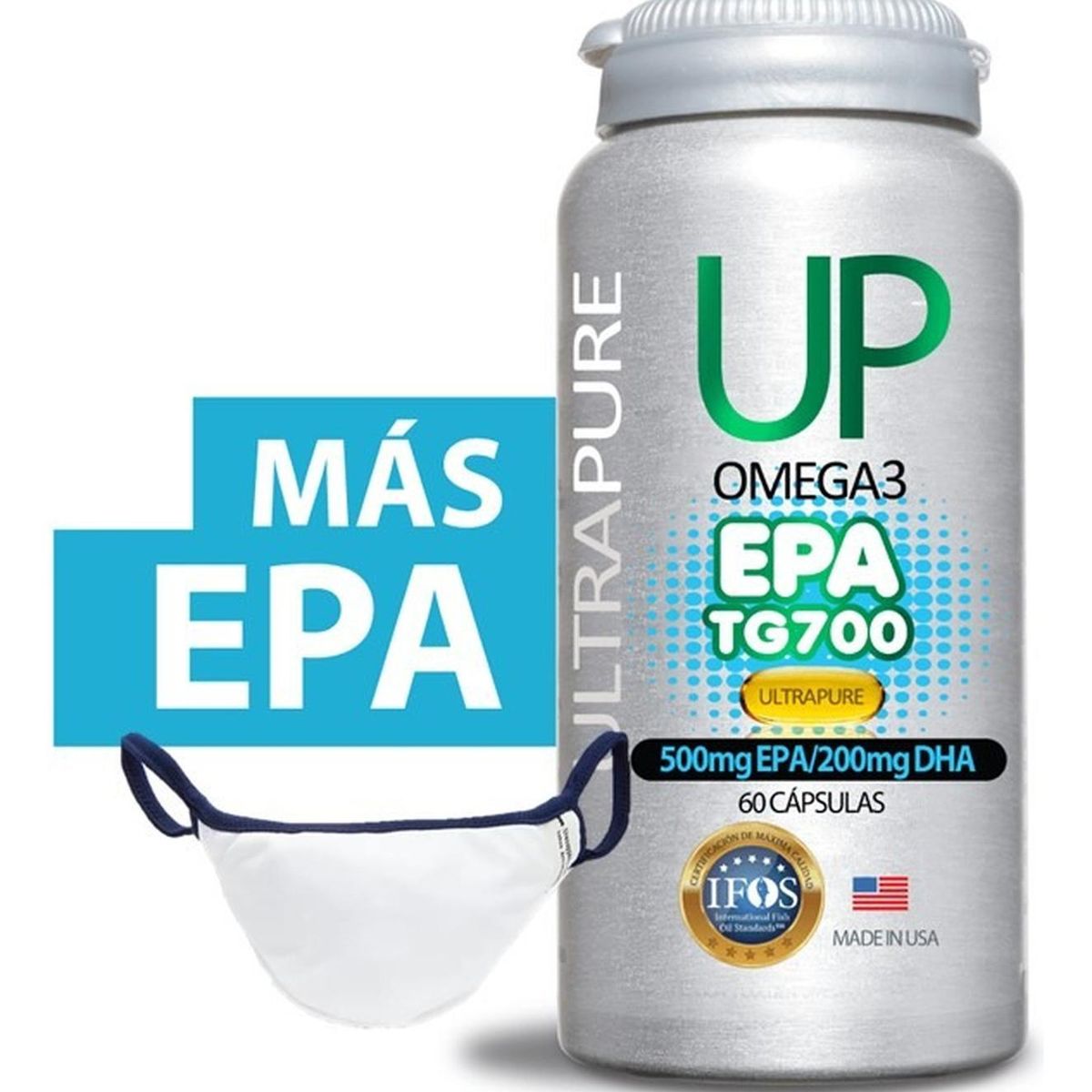 NEWSCIENCE - Omega Up Tg Epa 700 + Mascarilla Con Cobre