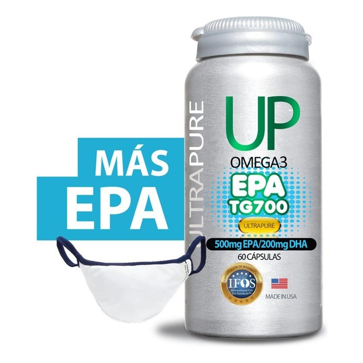 NEWSCIENCE - Omega Up Tg Epa 700 + Mascarilla Con Cobre