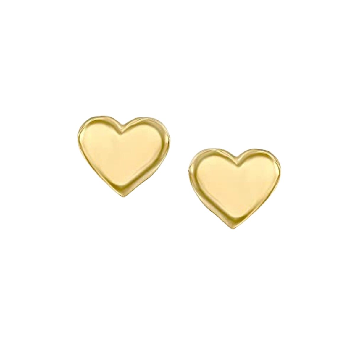 LUXURYJOYAS - Aros Pendientes Corazón Baño Oro 18kt