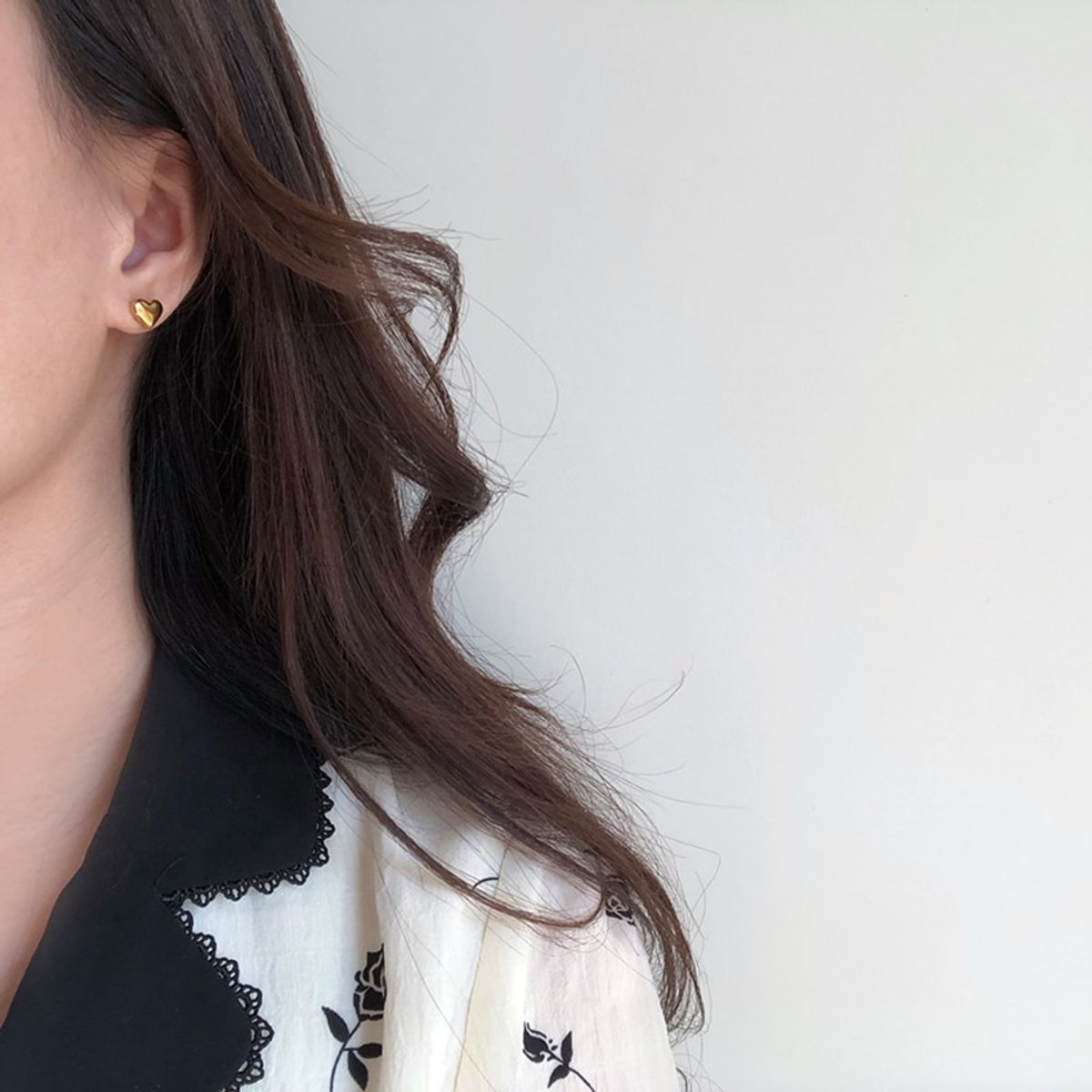 LUXURYJOYAS - Aros Pendientes Corazón Baño Oro 18kt