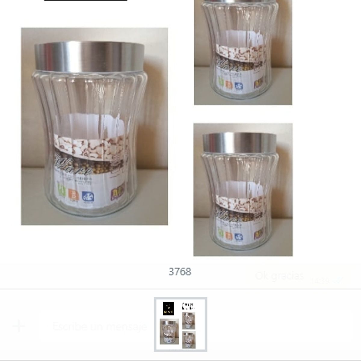 GENERICO - Frasco De Vidrio Diseño Adorable Para Tu Hogar