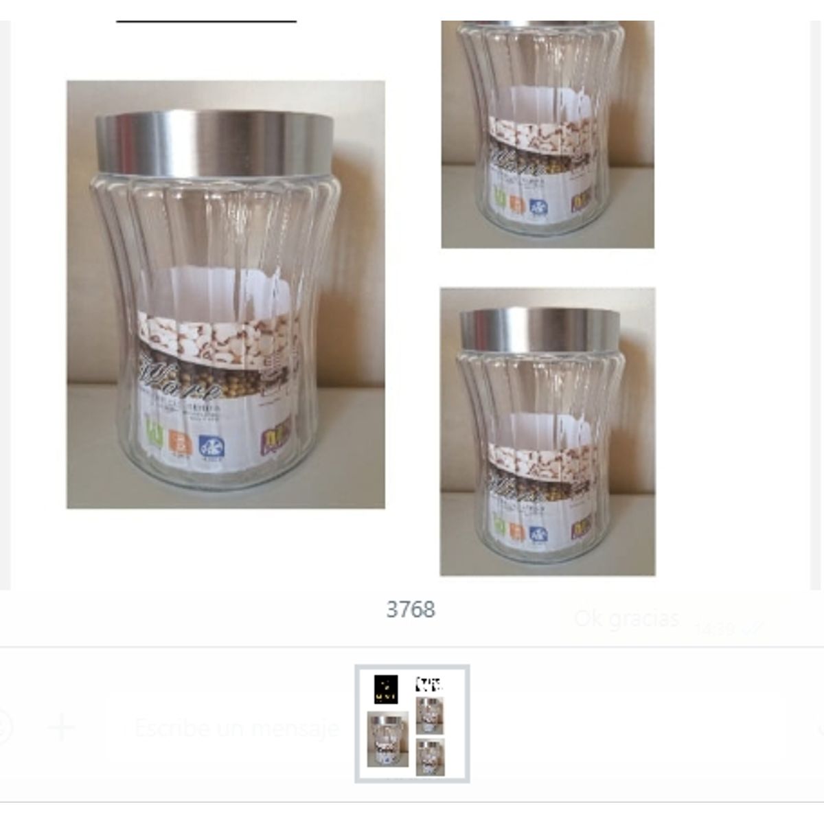 GENERICO - Frasco De Vidrio Diseño Adorable Para Tu Hogar