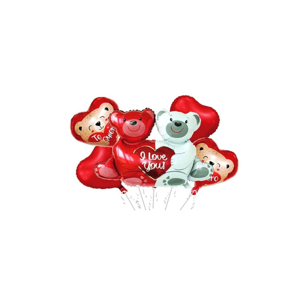 GENERICO - Set De Globos Metálicos Pareja De Osos 5pcs