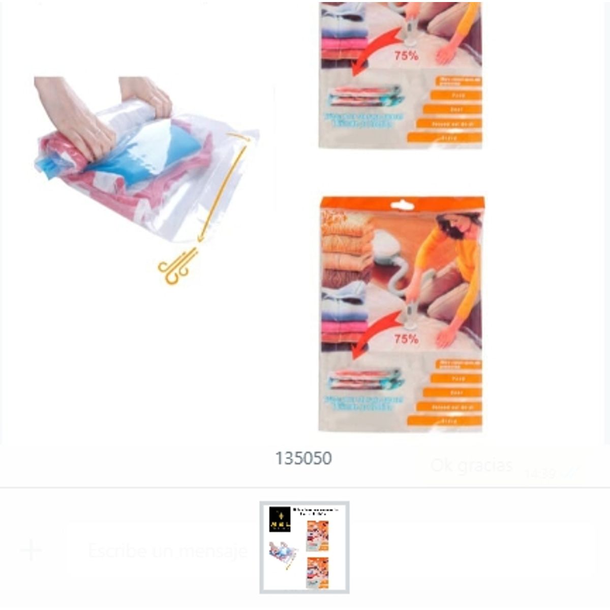 GENERICO - Bolsa De Almacenamiento Al Vacio 70x100 cm