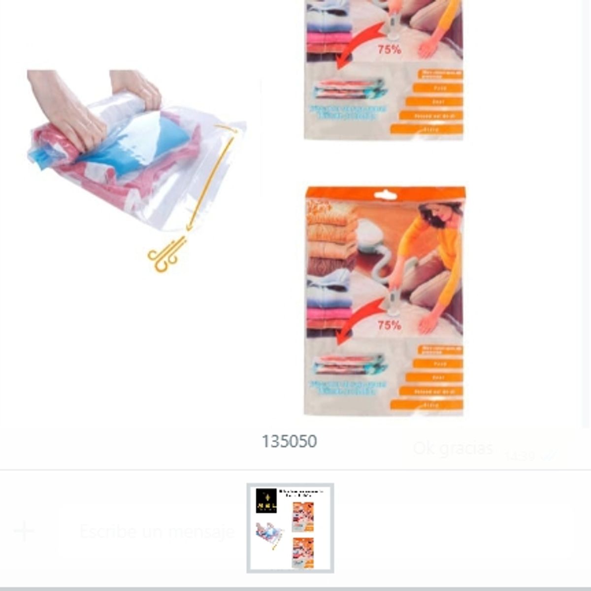 GENERICO - Bolsa De Almacenamiento Al Vacio 70x100 cm