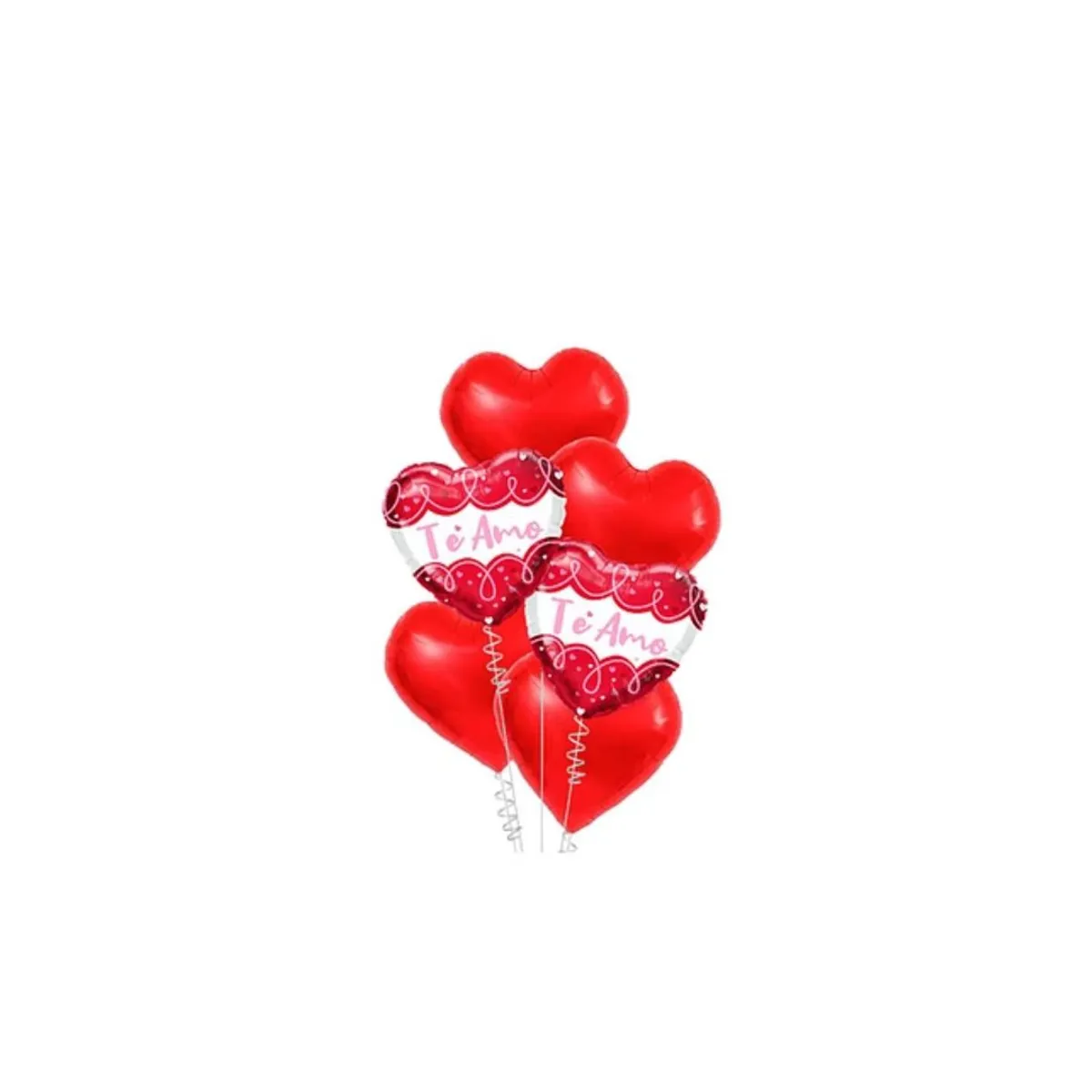 GENERICO - Set De Globos Metalicos Te Amo 6 Piezas