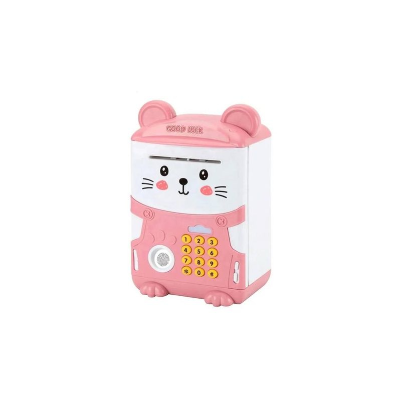 GENERICO - Alcancía Electrónica Huella Digital Y Sonido Rosado