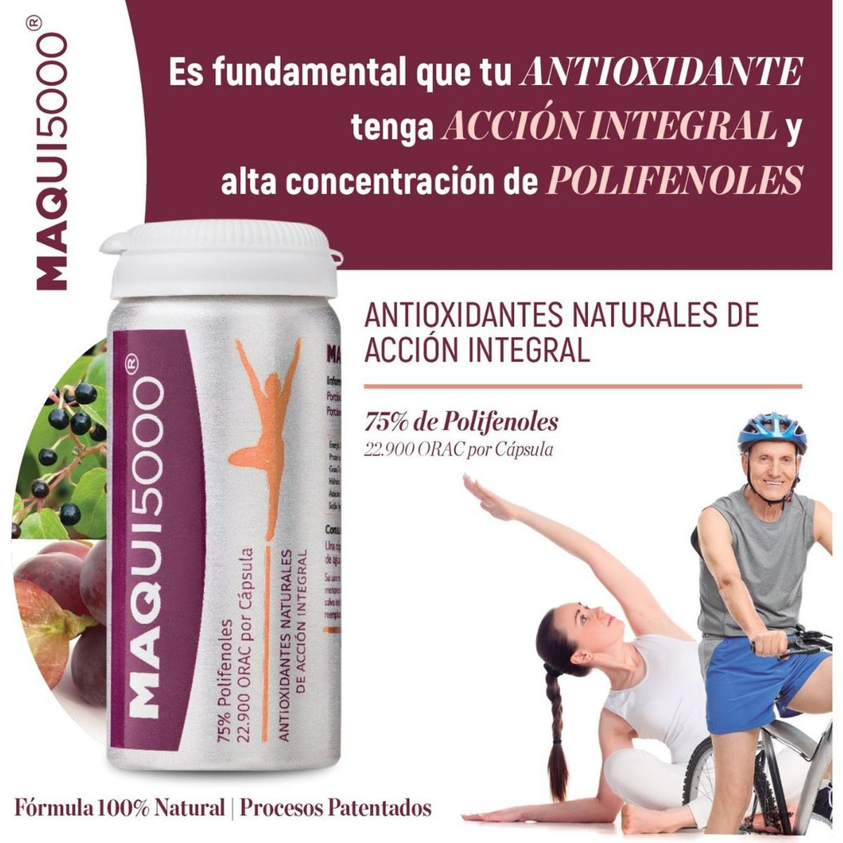 VITAL AND YOUNG - Antioxidante Maqui 5000 - 30 Cápsulas.