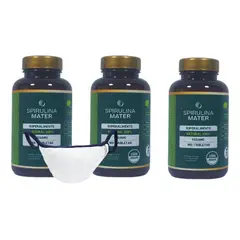 GENERICO - Pack X 3 Spirulina Mater 180 Tabletas + Mascarilla Con Cobre