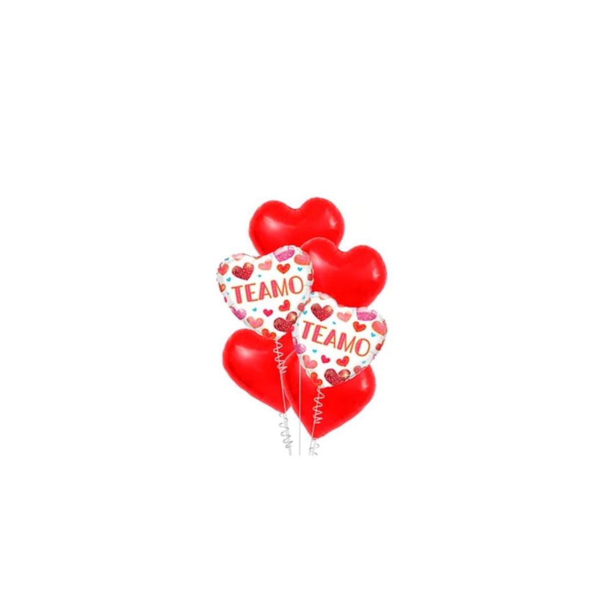 GENERICO - Set De Globos Metalicos Te Amo 6 Piezas 45Cm