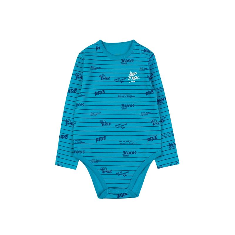FICCUS - Body Bebé Niño Liberty Turquesa