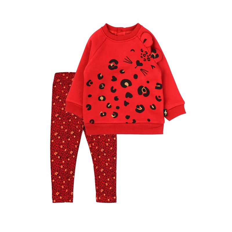 FICCUS - Conjunto Bebé Niña Liberty Rojo