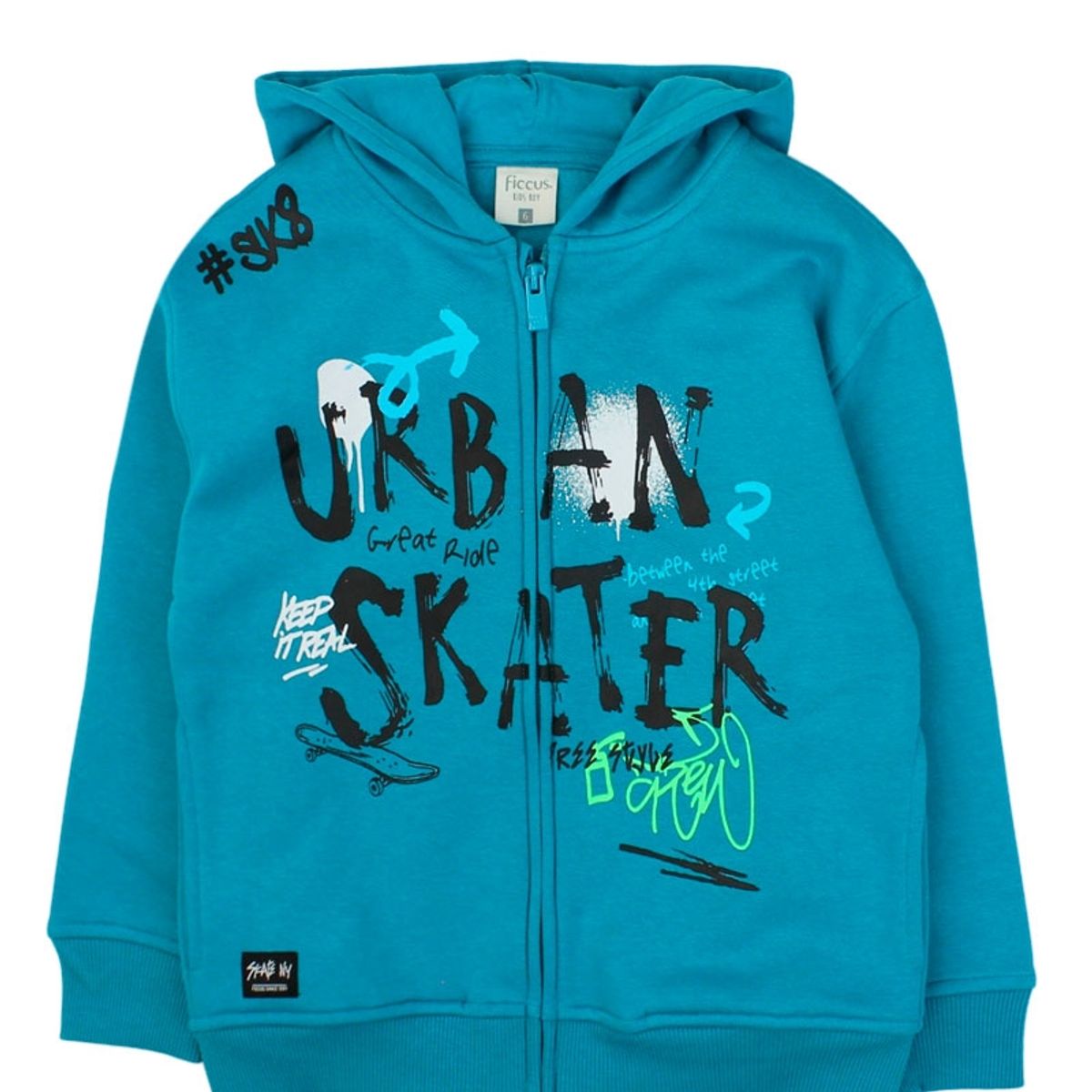 FICCUS - Polerón Kids Niño Liberty Esmeralda