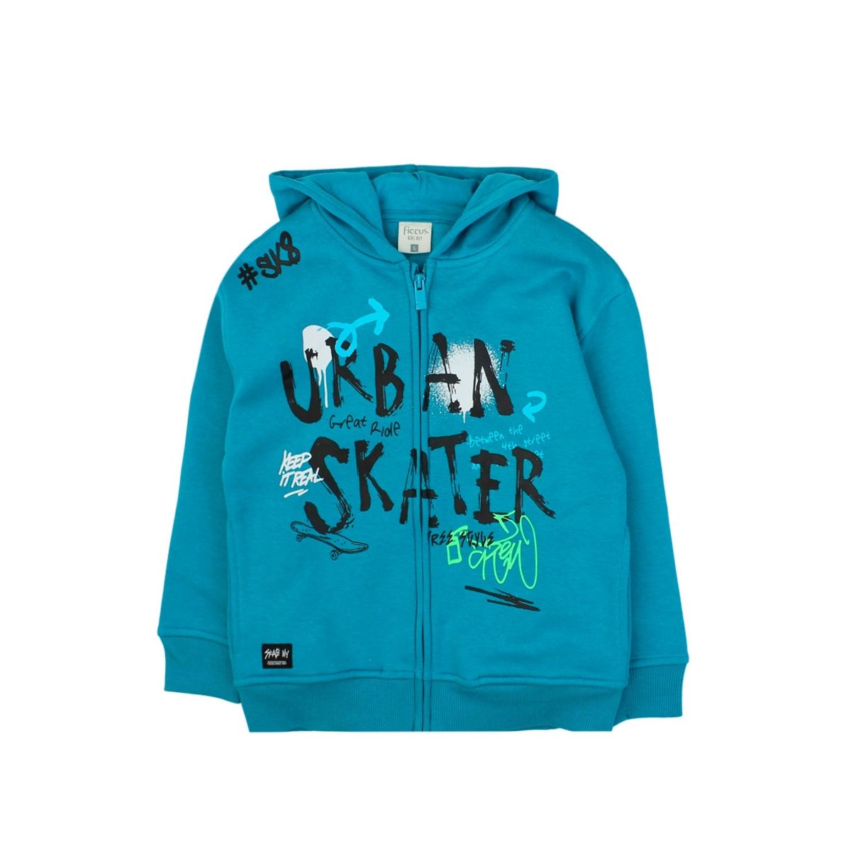 FICCUS - Polerón Kids Niño Liberty Esmeralda