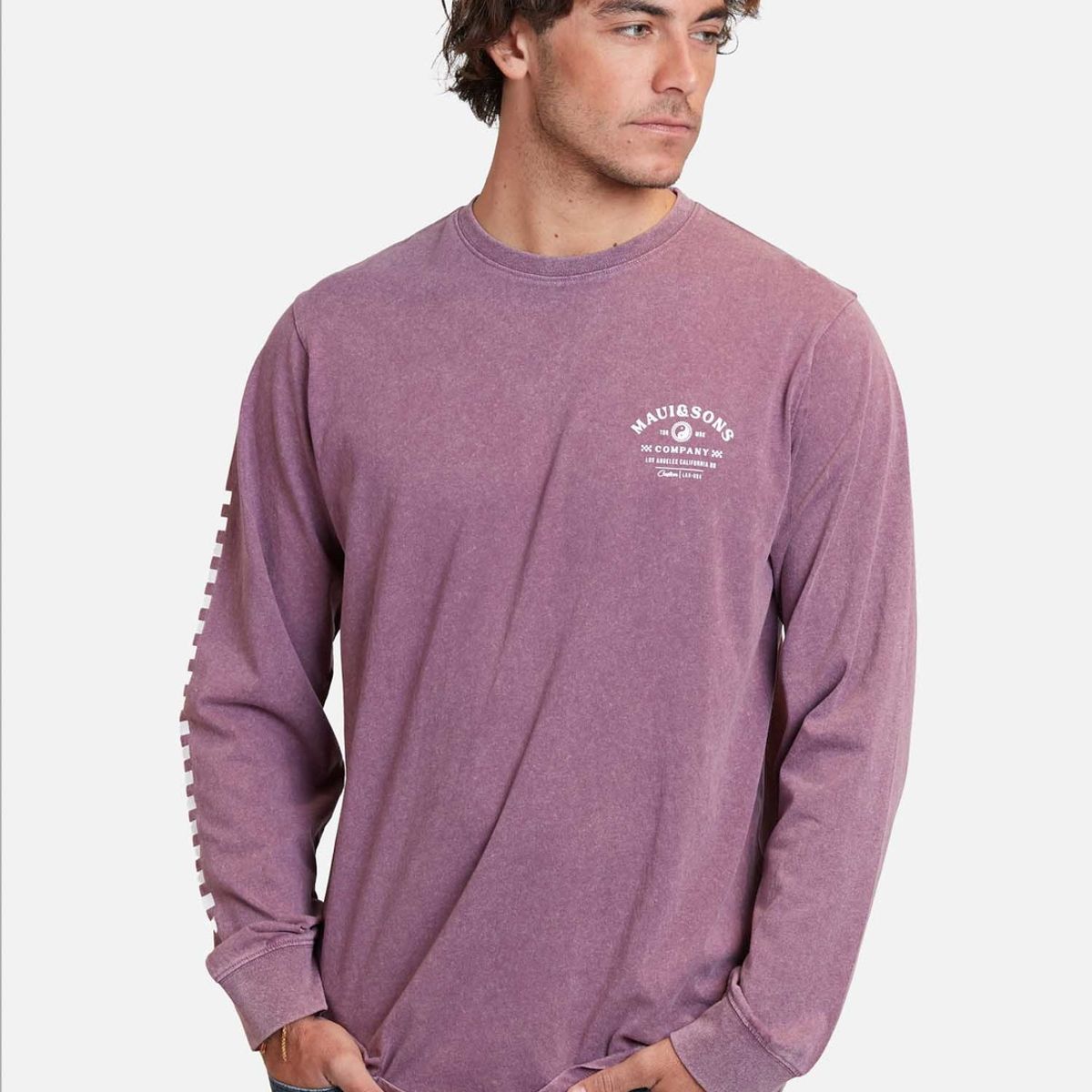 MAUI AND SONS - Polera yinyan surfco Burdeo Hombre Maui And Sons