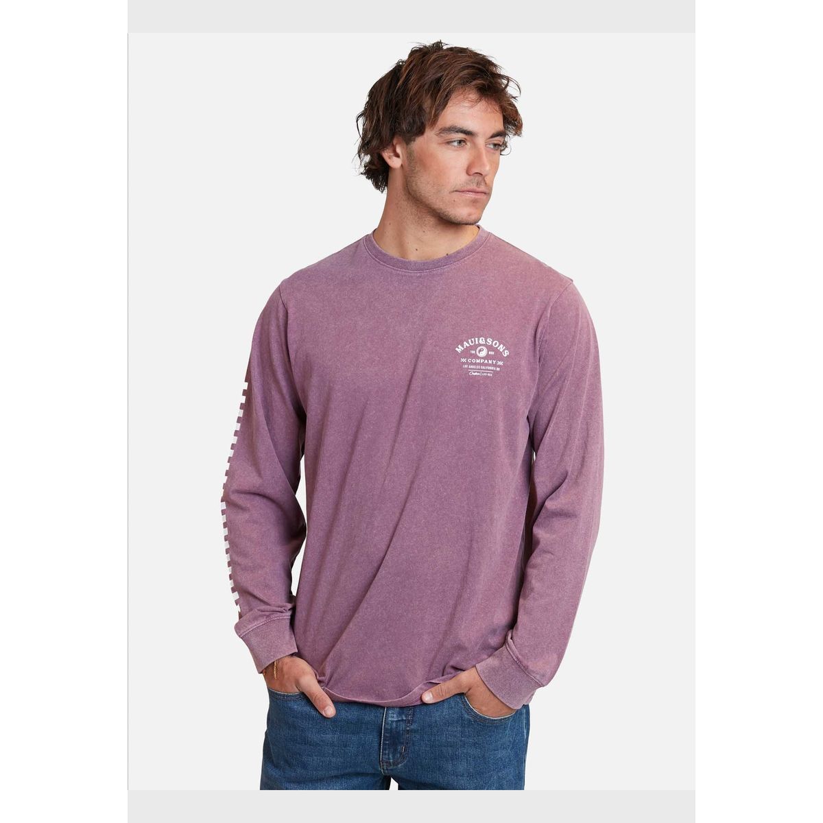 MAUI AND SONS - Polera yinyan surfco Burdeo Hombre Maui And Sons
