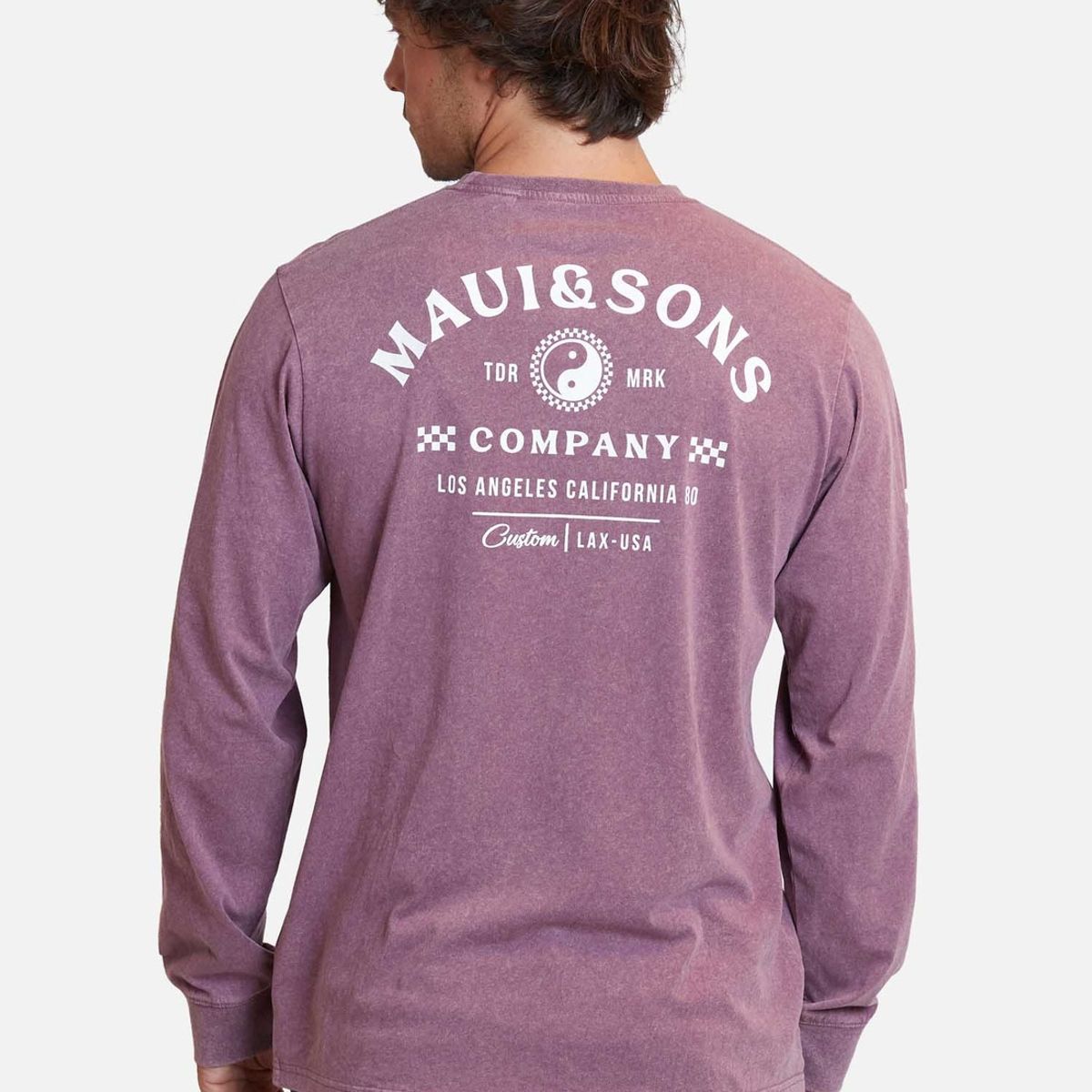 MAUI AND SONS - Polera yinyan surfco Burdeo Hombre Maui And Sons