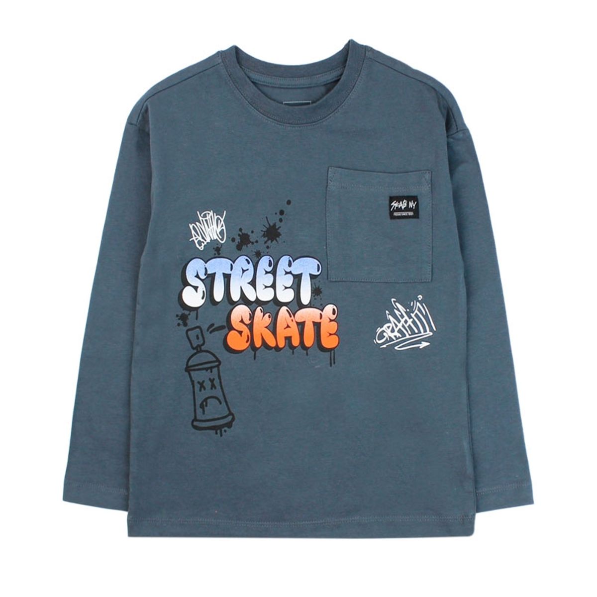 FICCUS - Polera Kids Niño Liberty Gris Oscuro