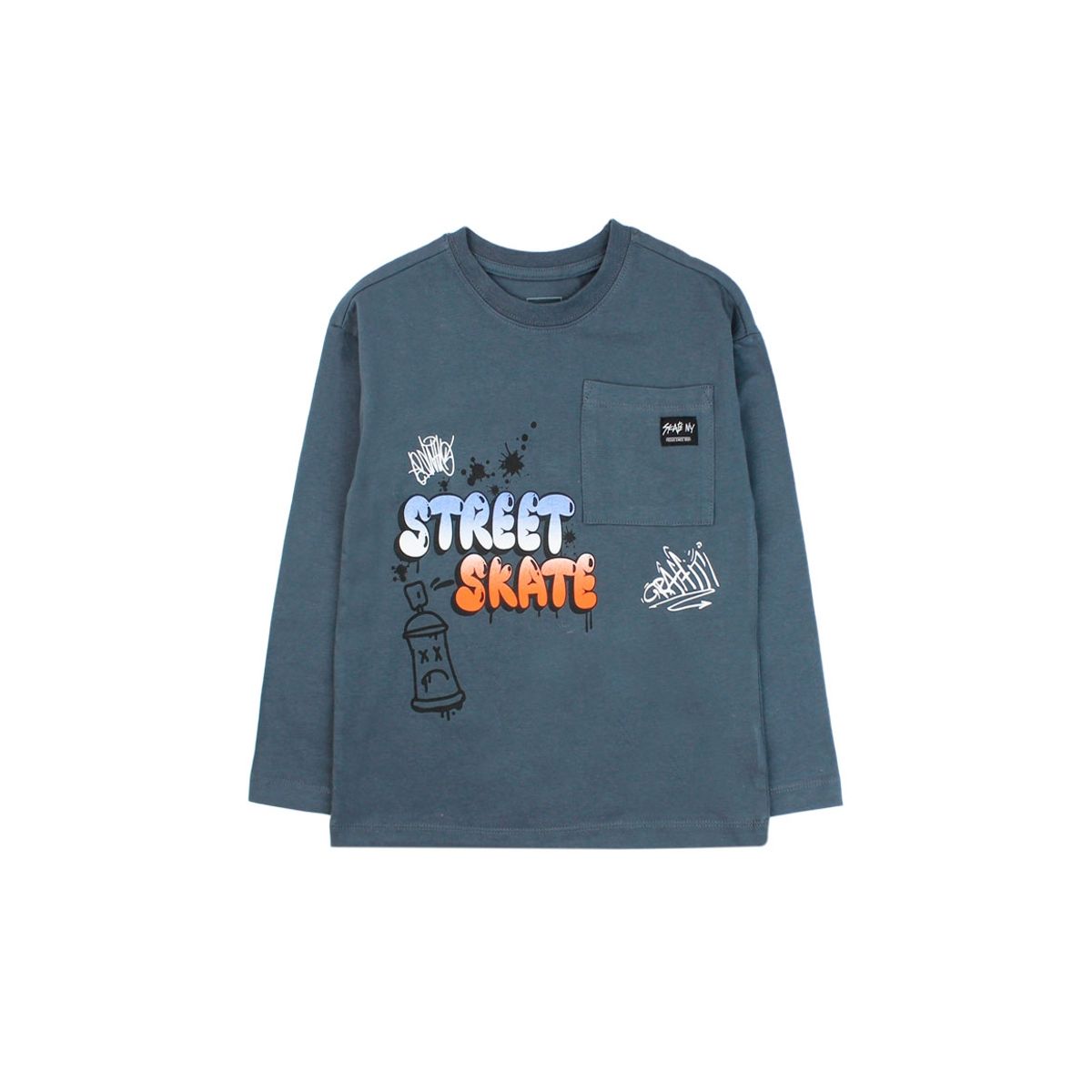 FICCUS - Polera Kids Niño Liberty Gris Oscuro