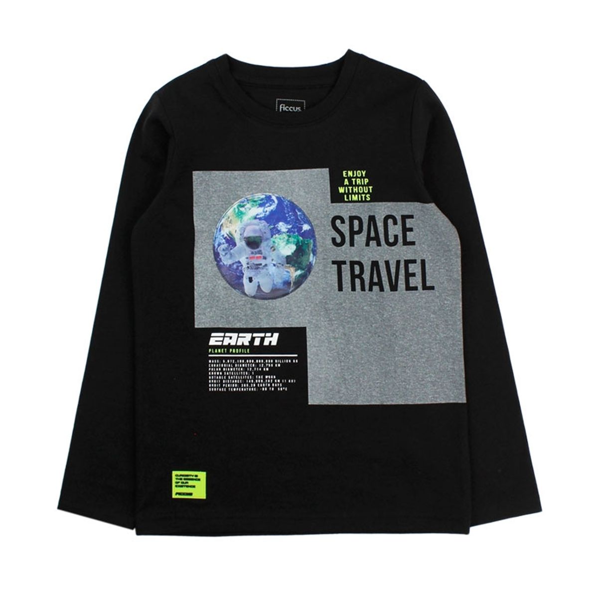 FICCUS - Polera Kids Niño Cosmic Negro
