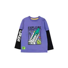 FICCUS - Polera Bebé Niño Cosmic Morado