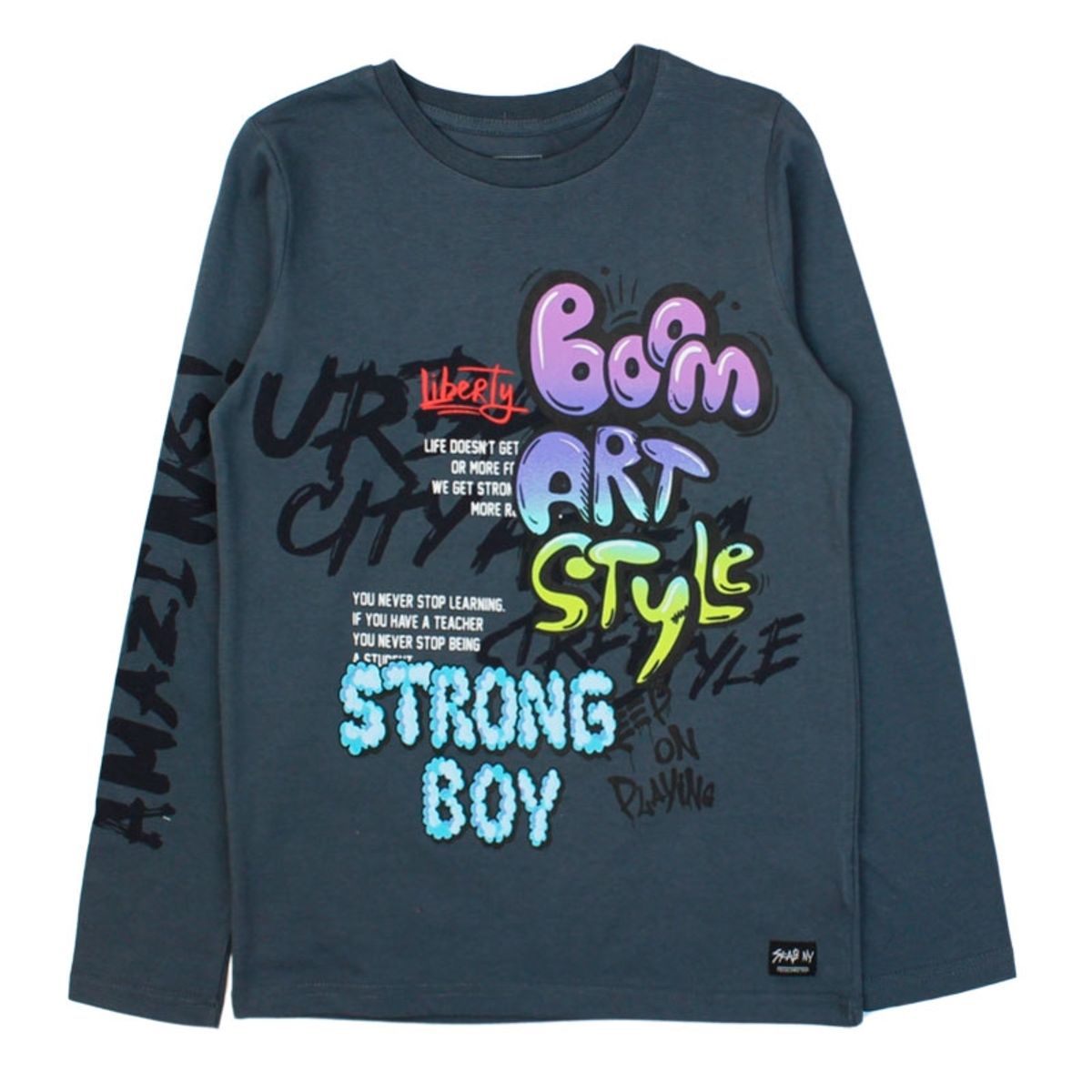 FICCUS - Polera Junior Niño Liberty Gris Oscuro