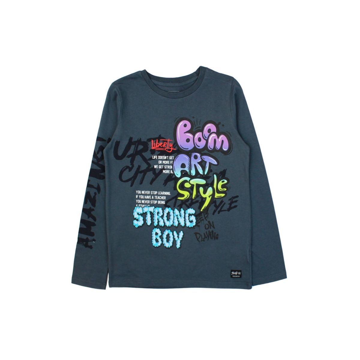 FICCUS - Polera Junior Niño Liberty Gris Oscuro