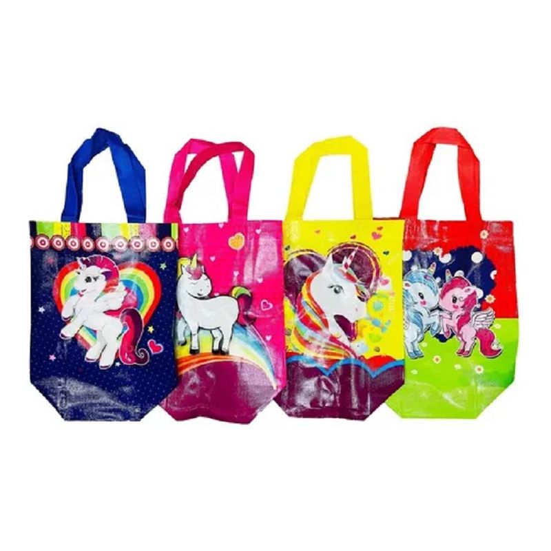 GENERICO - Pack12 Bolsa Reutilizable Unicornio D Compras Regalo 35x26cm 130019