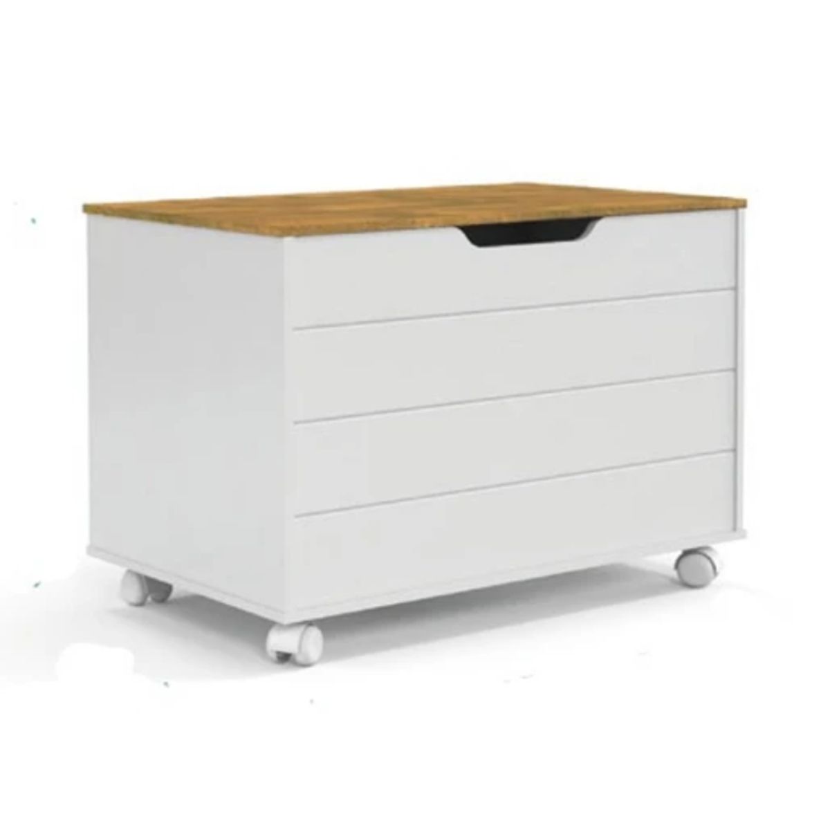 KIDSCOOL - BAUL MADERA BLANCO TAPA MADERA