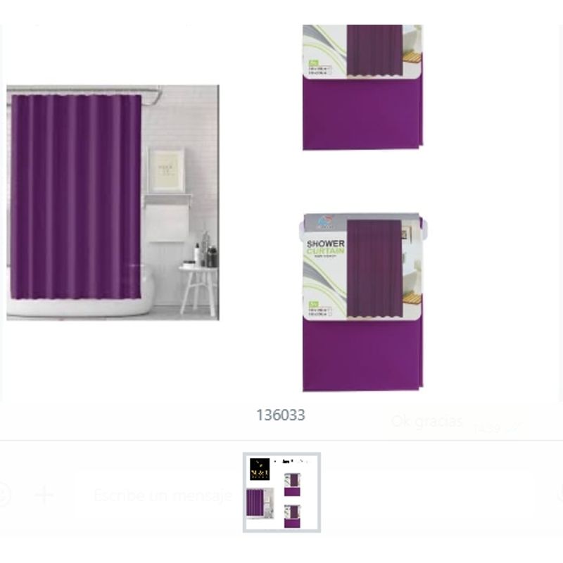 GENERICO - Cortina Para Ducha Diseños Colores Surtidos