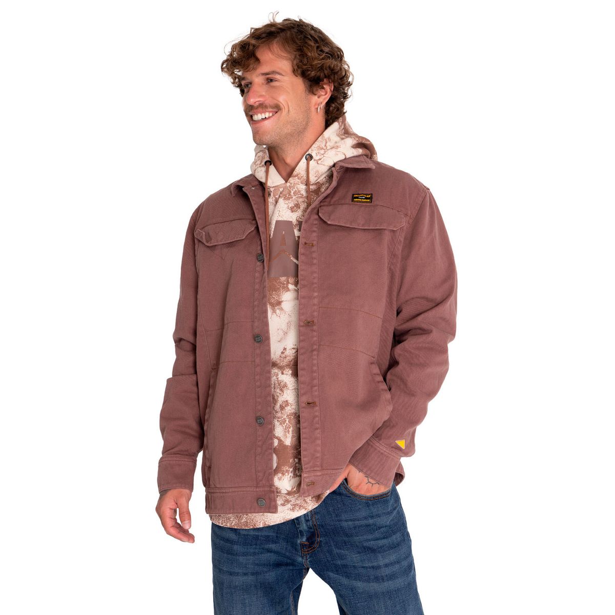 CAT - Chaqueta Unisex Heritage Uniform Twill Shirt Café CAT