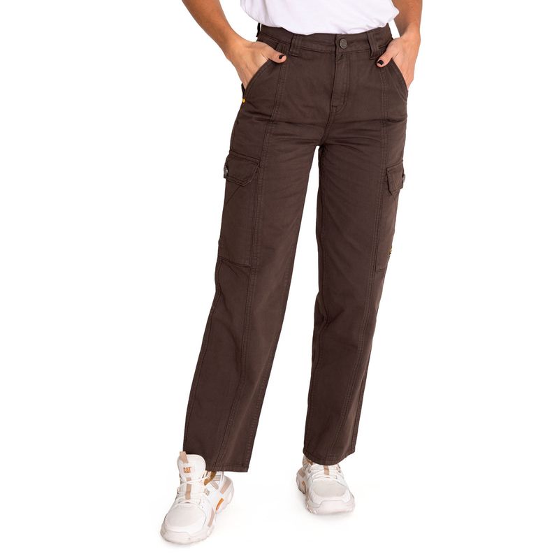 CAT - Pantalón Cargo Tiro alto Mujer Heritage Cargo Café CAT