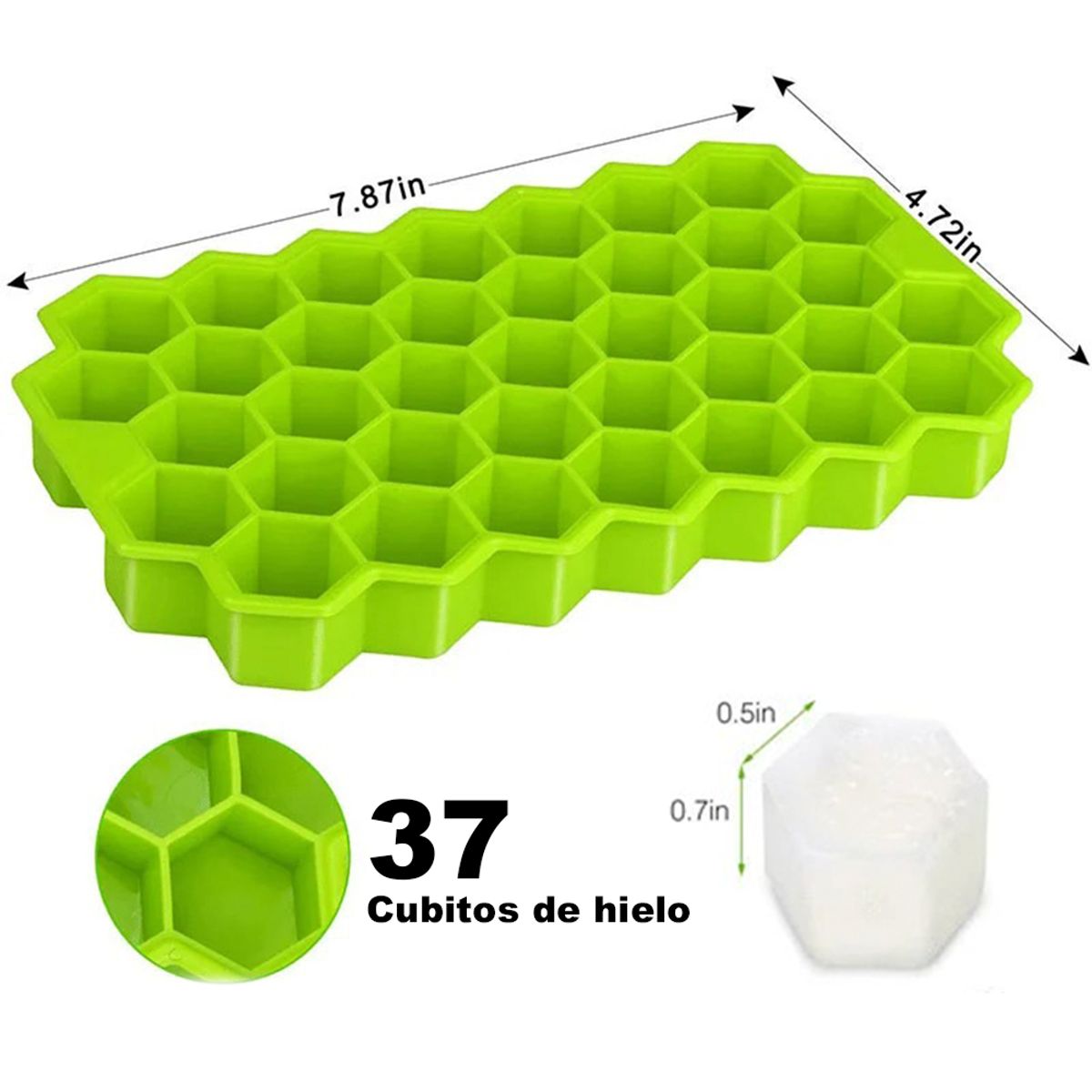 GENERICO - Bandeja Silicona Cubos De Hielo Molde Hielera Panal