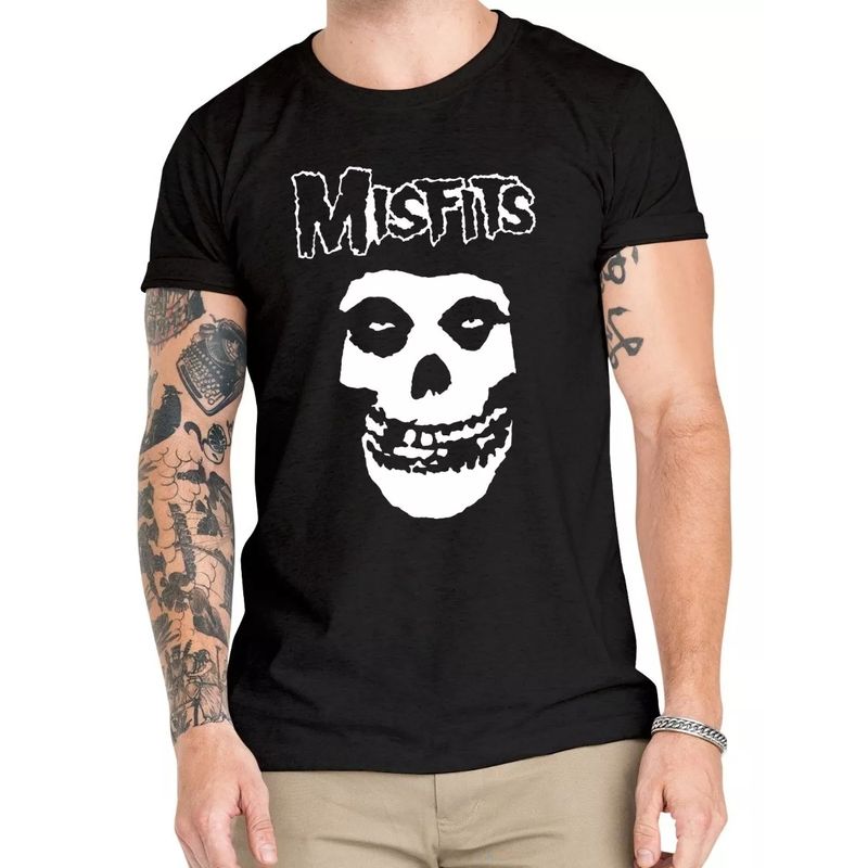ROLY - Polera Misfits Skull Rock Punk Algodón