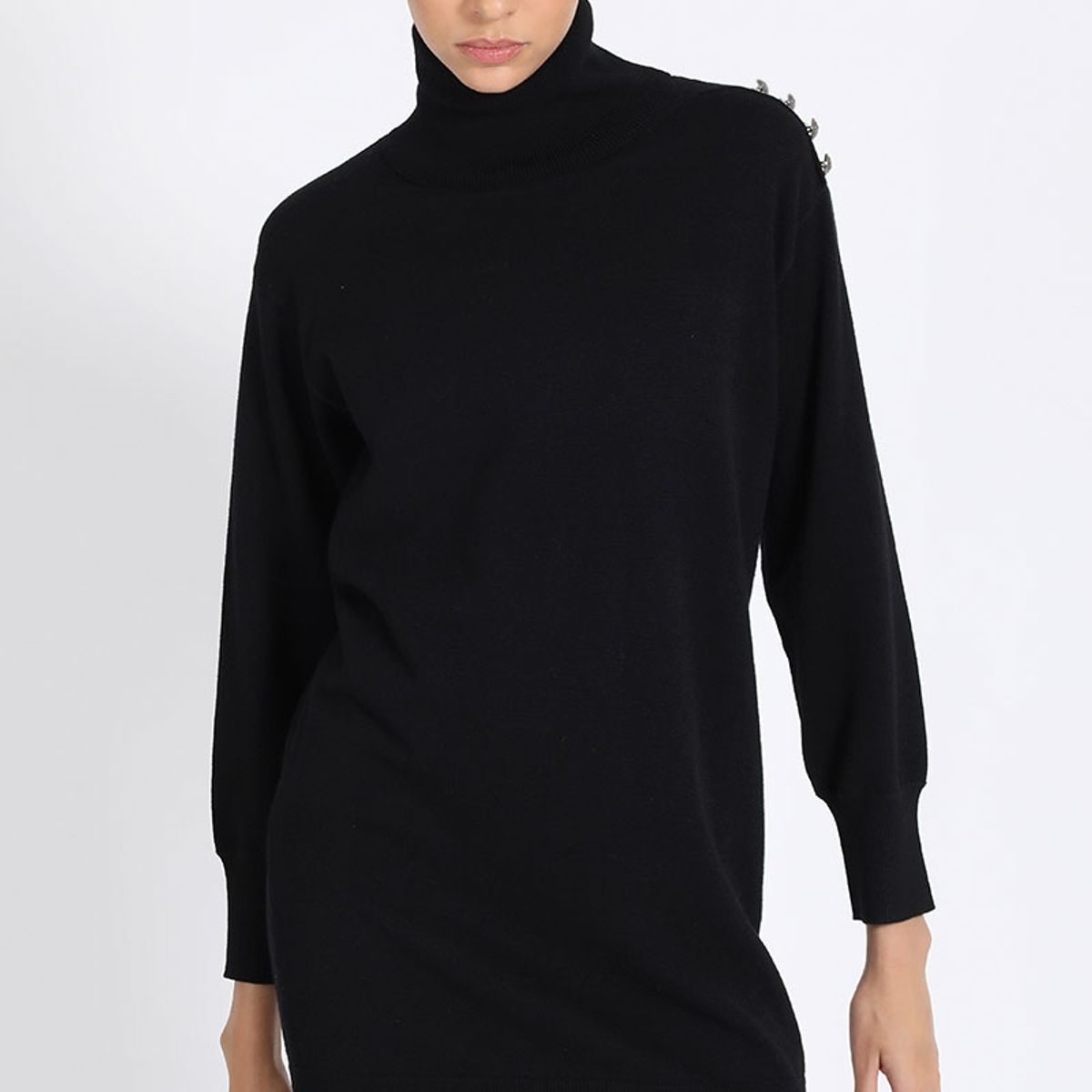 LIOLA - Vestido Tejido Punto, Negro Liola