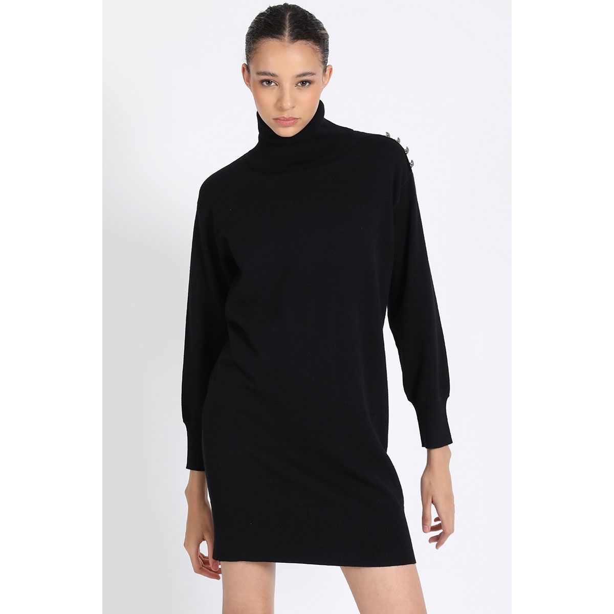 LIOLA - Vestido Tejido Punto, Negro Liola