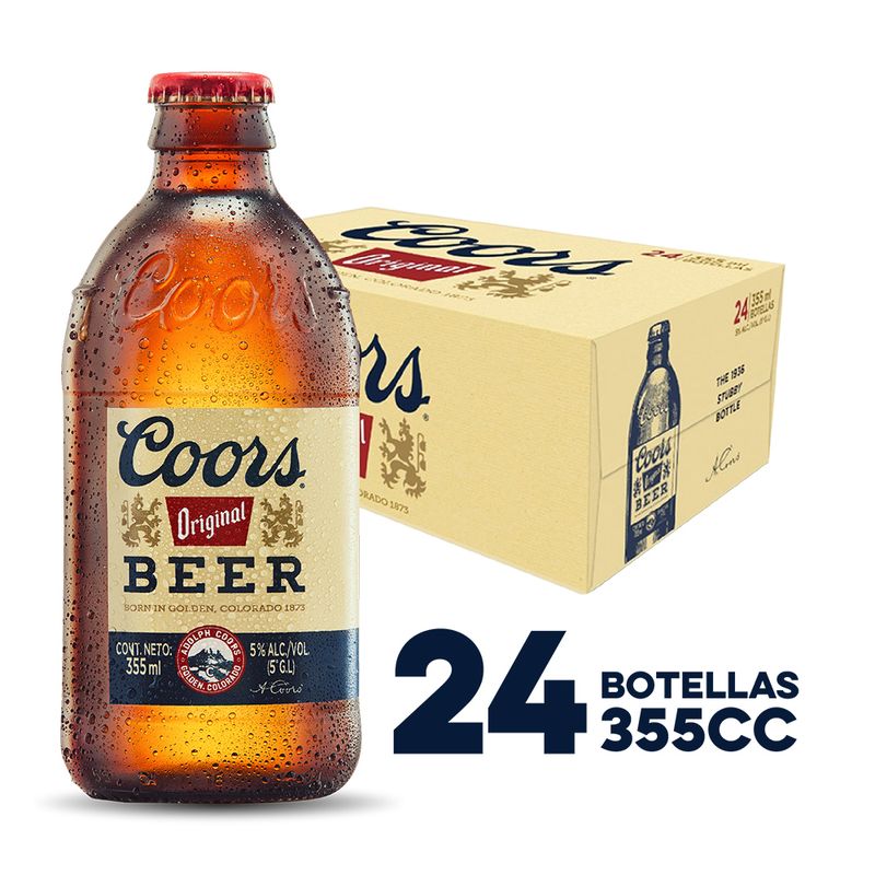 GENERICO - 24X Cerveza Coors Botellín 5° 355Cc