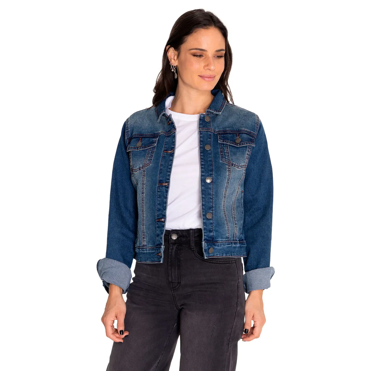 CAT - Chaqueta Denim Mujer W Foundation Denim Jacket Azul CAT